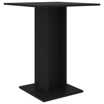 Fekete szerelt fa bisztróasztal 60 x 60 x 75 cm - utánvéttel vagy ingyenes szállítással