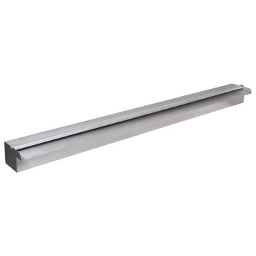 Négyszögletes rozsdamentes acél medence szökőkút LED fényekkel 90 cm - utánvéttel vagy ingyenes szállítással