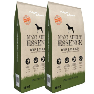 2 db „Maxi Adult Essence Beef & Chicken” prémium kutyatáp 30 kg - utánvéttel vagy ingyenes szállítással