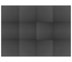 12 db fekete EVA habszivacs puzzle tornaszőnyeg 4,32 ㎡ - utánvéttel vagy ingyenes szállítással