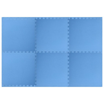 6 db kék puzzle-s EVA habszivacs tornaszőnyeg 2,16 ㎡ - utánvéttel vagy ingyenes szállítással