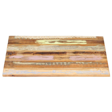 Négyszögű tömör újrahasznosított fa asztallap 70x70 cm 15-16 mm - utánvéttel vagy ingyenes szállítással