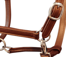 Valódi bőr állítható stabil kötőfék Pony barna - utánvéttel vagy ingyenes szállítással