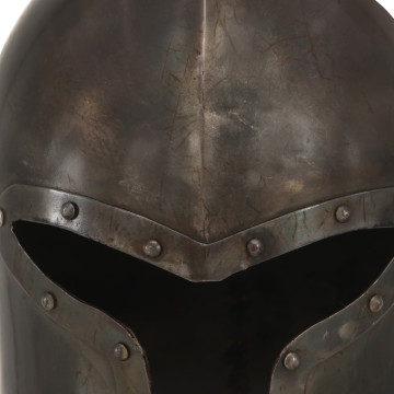 Fekete német középkori lovagi acélsisak LARP másolat - utánvéttel vagy ingyenes szállítással