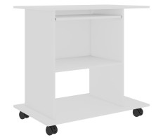 Fehér forgácslap számítógépasztal 80 x 50 x 75 cm - utánvéttel vagy ingyenes szállítással