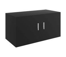Fekete falra szerelhető forgácslap szekrény 80 x 39 x 40 cm - utánvéttel vagy ingyenes szállítással