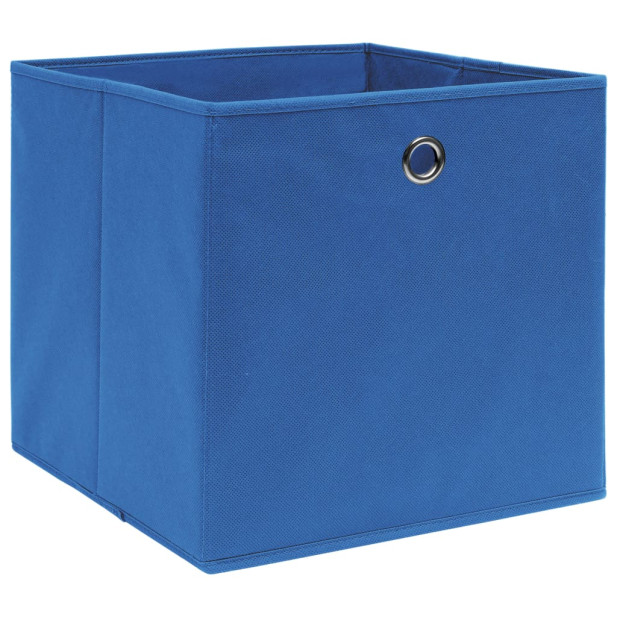 4 db kék szövet tárolódoboz 32 x 32 x 32 cm - utánvéttel vagy ingyenes szállítással