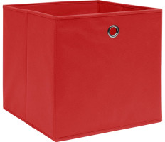 10 db piros szövet tárolódoboz 32 x 32 x 32 cm - utánvéttel vagy ingyenes szállítással