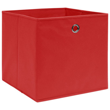 10 db piros szövet tárolódoboz 32 x 32 x 32 cm - utánvéttel vagy ingyenes szállítással