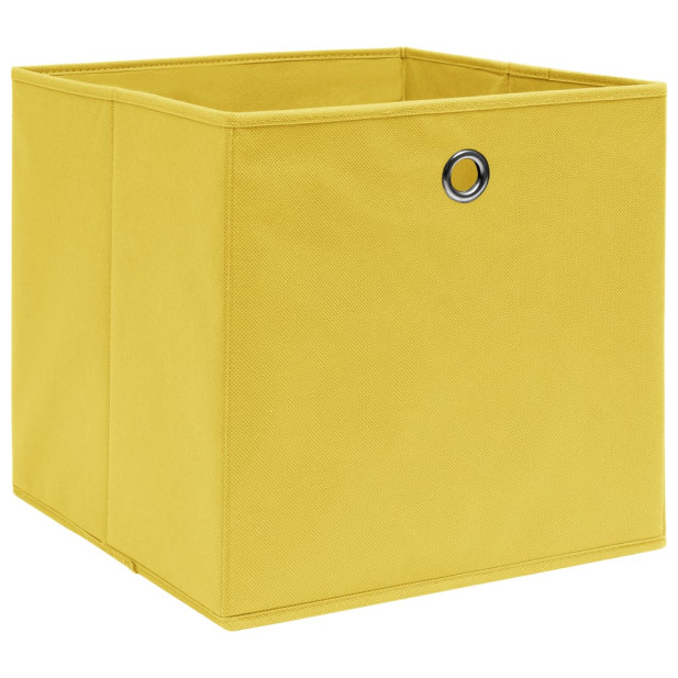 4 db sárga szövet tárolódoboz 32 x 32 x 32 cm - utánvéttel vagy ingyenes szállítással