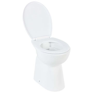 Fehér kerámia perem nélküli magas WC finoman záródó fedéllel - utánvéttel vagy ingyenes szállítással