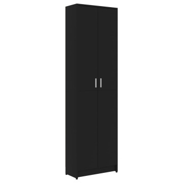 Fekete szerelt fa előszobaszekrény 55 x 25 x 189 cm - utánvéttel vagy ingyenes szállítással