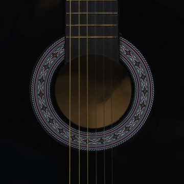 Fekete 3/4-es klasszikus gitár és tok kezdőknek 36