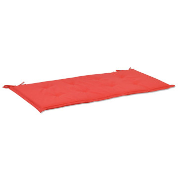 Piros oxford szövet kerti padpárna 100 x 50 x 3 cm - utánvéttel vagy ingyenes szállítással