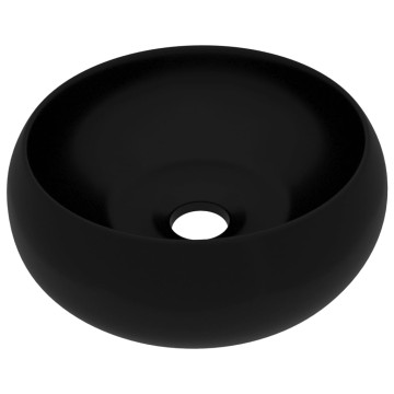 Kerek matt fekete kerámia luxus mosdókagyló 40 x 15 cm - utánvéttel vagy ingyenes szállítással
