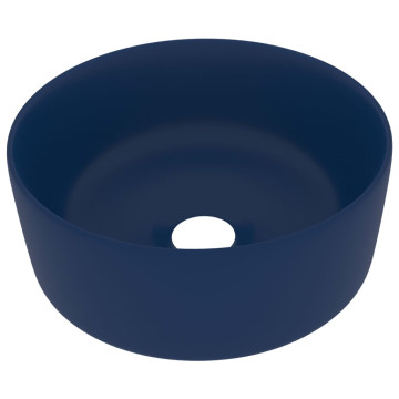 Kerek matt sötétkék kerámia luxus mosdókagyló 40 x 15 cm - utánvéttel vagy ingyenes szállítással