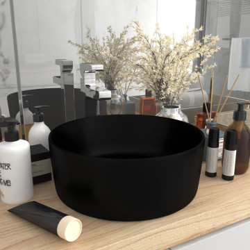 Kerek matt fekete kerámia luxus mosdókagyló 40 x 15 cm - utánvéttel vagy ingyenes szállítással