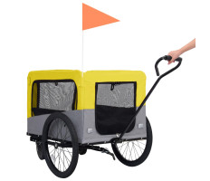 Sárga/szürke 2 az 1-ben bicikliutánfutó és sétakocsi 14,05 kg - utánvéttel vagy ingyenes szállítással
