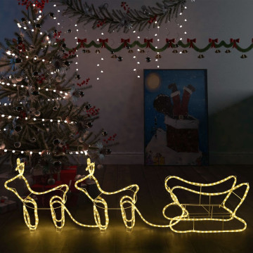 Rénszarvasok és szán kültéri karácsonyi dekoráció 576 LED-del - utánvéttel vagy ingyenes szállítással