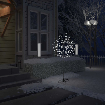 Cseresznyevirágos karácsonyfa 120 db hideg fehér LED-del 150 cm - utánvéttel vagy ingyenes szállítással