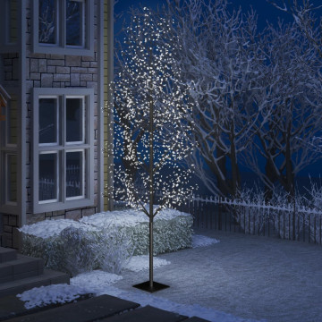 Cseresznyevirágos karácsonyfa 1200 db hideg fehér LED-del 400cm - utánvéttel vagy ingyenes szállítással