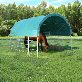 Zöld PVC állattartó sátor 3,7 x 3,7 m - utánvéttel vagy ingyenes szállítással