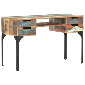 Tömör újrahasznosított fa íróasztal 118 x 48 x 75 cm - utánvéttel vagy ingyenes szállítással