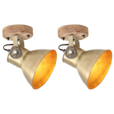 2 db sárgaréz színű ipari fali-/mennyezeti lámpa 20 x 25 cm E27 - utánvéttel vagy ingyenes szállítással