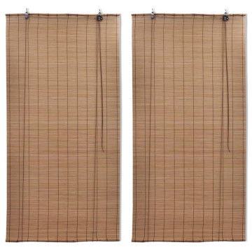 2 db barna bambusz redőny 150 x 220 cm - utánvéttel vagy ingyenes szállítással