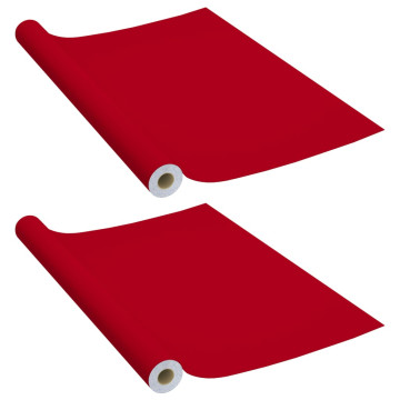 2 db piros öntapadó PVC ajtófólia 500 x 90 cm - utánvéttel vagy ingyenes szállítással
