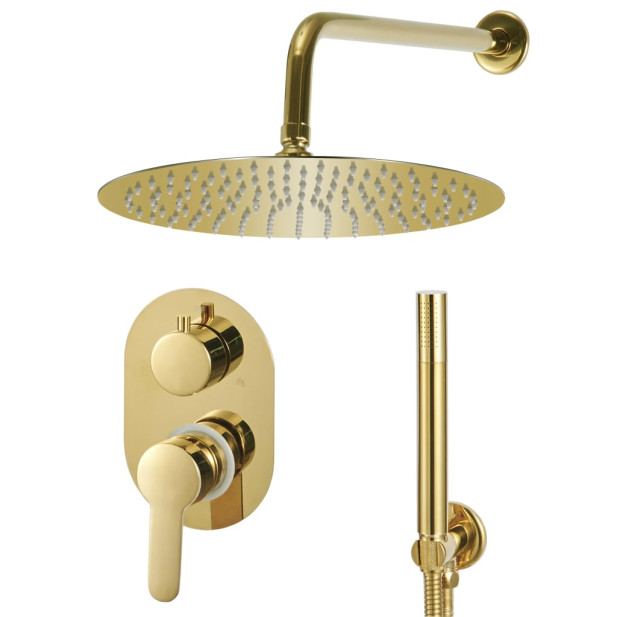 Aranyszínű rozsdamentes acél zuhanyzórendszer - utánvéttel vagy ingyenes szállítással