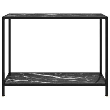 Fekete edzett üveg tálalóasztal 100 x 35 x 75 cm - utánvéttel vagy ingyenes szállítással