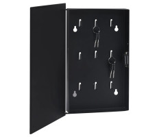 Fekete kulcsszekrény mágneses lappal 30 x 20 x 5,5 cm - utánvéttel vagy ingyenes szállítással