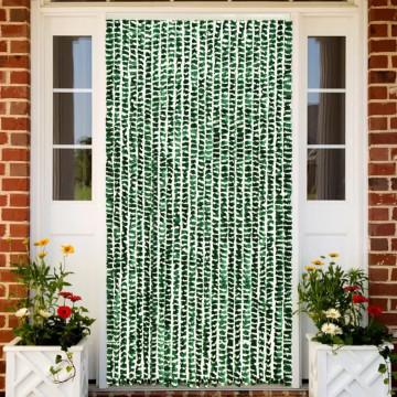 Zöld és fehér zsenília rovarfüggöny 100 x 220 cm - utánvéttel vagy ingyenes szállítással