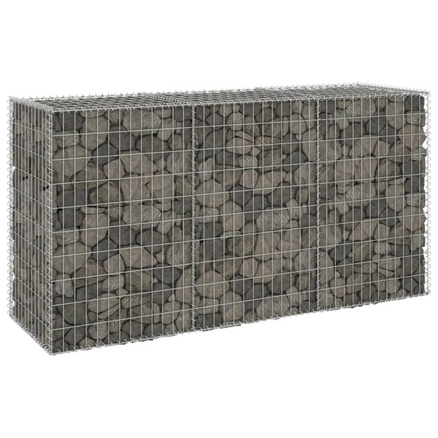 Horganyzott acél gabion fal fedéllel 200 x 60 x 100 cm - utánvéttel vagy ingyenes szállítással