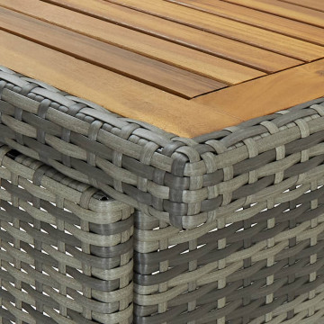 3 részes szürke polyrattan bárszett - utánvéttel vagy ingyenes szállítással
