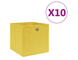 10 db sárga nem szőtt szövet tárolódoboz 28 x 28 x 28 cm - utánvéttel vagy ingyenes szállítással