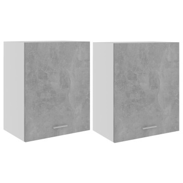 2 db betonszürke forgácslap konyhaszekrény 50 x 31 x 60 cm - utánvéttel vagy ingyenes szállítással
