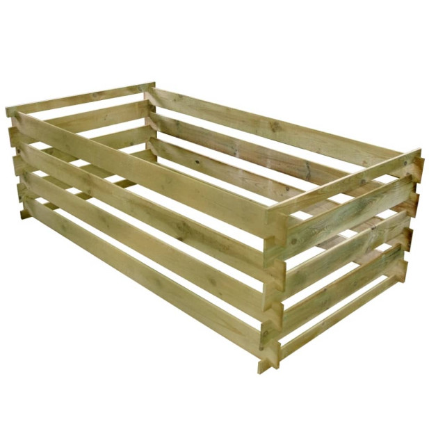 Lécezett komposztáló impregnált fenyőfából 180x90x90 cm - utánvéttel vagy ingyenes szállítással