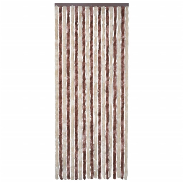 Bézs és világosbarna zsenília rovarfüggöny 118 x 220 cm - utánvéttel vagy ingyenes szállítással