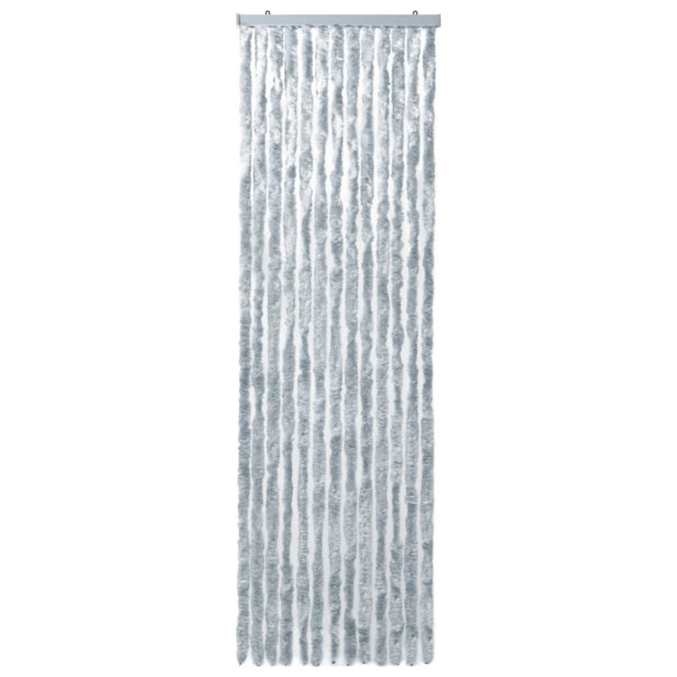 Fehér és szürke zsenília rovarfüggöny 118 x 220 cm - utánvéttel vagy ingyenes szállítással