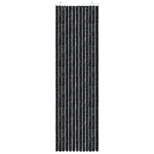 Antracitszürke zsenília rovarfüggöny 118 x 220 cm - utánvéttel vagy ingyenes szállítással