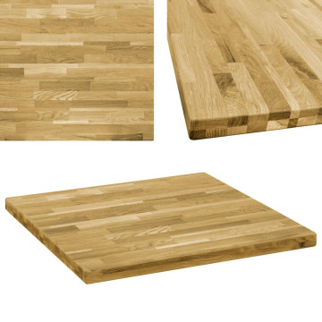 Négyzet alakú tömör tölgyfa asztallap 44 mm 80 x 80 cm - utánvéttel vagy ingyenes szállítással