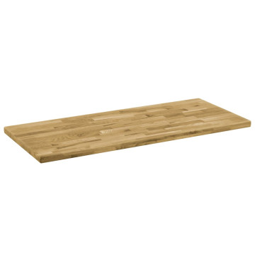 Téglalap alakú tömör tölgyfa asztallap 44 mm 120 x 60 cm - utánvéttel vagy ingyenes szállítással
