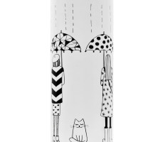Fehér acél esernyőtartó női alakos mintával - utánvéttel vagy ingyenes szállítással