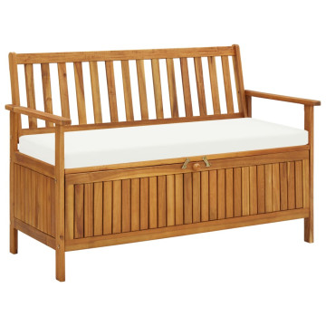 Tömör akácfa kerti XL tárolópad 120 x 63 x 84 cm - utánvéttel vagy ingyenes szállítással