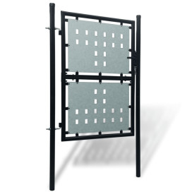 1 ajtós kapu 100 x 175 cm fekete - utánvéttel vagy ingyenes szállítással