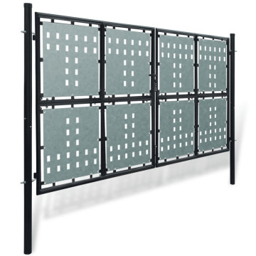 2 ajtós kapu 300 x 225 cm fekete - utánvéttel vagy ingyenes szállítással