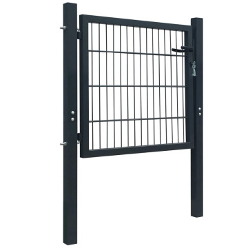 106x150 cm acél kerítés kapu, antracit szürke színben - utánvéttel vagy ingyenes szállítással