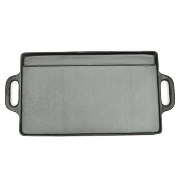 2 db megfordítható öntöttvas grilltálca 38 x 23 cm - utánvéttel vagy ingyenes szállítással